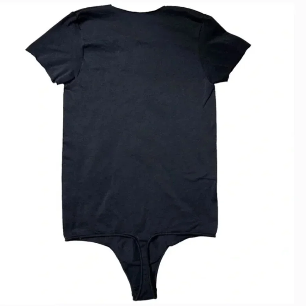 Skims Short Sleeve Seamless Essential Bodysuit‎ Onyx 4X/5X